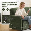 image:imageVINGLI Convertible Sofa Bed Couches for Living Room Sleeper Sofa with Pull Out Couch Bed CloudLike Plush Fleece LShape Sectional Couch with Storage Chaise USB Charging Side Pockets Green