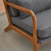 image:imageVINGLI Cozy Living Room Chairs Linen Pink Accent Chairs Set of 2 Wood Lounge Chairs for Bedroom Comfy Mid Century Modern Armchair Upholstered Reading Side Chairs for AdultsLinendark Grey