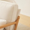 image:imageVINGLI Cozy Living Room Chairs Linen Pink Accent Chairs Set of 2 Wood Lounge Chairs for Bedroom Comfy Mid Century Modern Armchair Upholstered Reading Side Chairs for AdultsCoarse Linenbeige