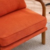 image:imageVINGLI Cozy Living Room Chairs Linen Pink Accent Chairs Set of 2 Wood Lounge Chairs for Bedroom Comfy Mid Century Modern Armchair Upholstered Reading Side Chairs for AdultsLinenburnt Orange
