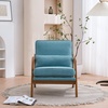image:imageVINGLI Cozy Living Room Chairs Linen Pink Accent Chairs Set of 2 Wood Lounge Chairs for Bedroom Comfy Mid Century Modern Armchair Upholstered Reading Side Chairs for AdultsLinenteal