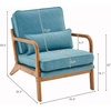 image:imageVINGLI Cozy Living Room Chairs Linen Pink Accent Chairs Set of 2 Wood Lounge Chairs for Bedroom Comfy Mid Century Modern Armchair Upholstered Reading Side Chairs for AdultsLinenteal
