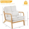 image:imageVINGLI Cozy Living Room Chairs Linen Pink Accent Chairs Set of 2 Wood Lounge Chairs for Bedroom Comfy Mid Century Modern Armchair Upholstered Reading Side Chairs for AdultsCoarse Linenbeige