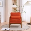 image:imageVINGLI Cozy Living Room Chairs Linen Pink Accent Chairs Set of 2 Wood Lounge Chairs for Bedroom Comfy Mid Century Modern Armchair Upholstered Reading Side Chairs for AdultsLinenburnt Orange