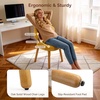 image:imageVINGLI Cute CloudBack Armless Vanity Chair with No Wheels Modern Desk Chair with 4 Solid Wood Legs for Girls Plush Chenille Velvet Comfy Makeup Accent Chair for BedroomLiving RoomOffice BeigeMustard Yellow