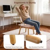 image:imageVINGLI Cute CloudBack Armless Vanity Chair with No Wheels Modern Desk Chair with 4 Solid Wood Legs for Girls Plush Chenille Velvet Comfy Makeup Accent Chair for BedroomLiving RoomOffice BeigeLight Pink