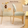 image:imageVINGLI Cute CloudBack Armless Vanity Chair with No Wheels Modern Desk Chair with 4 Solid Wood Legs for Girls Plush Chenille Velvet Comfy Makeup Accent Chair for BedroomLiving RoomOffice BeigeGrass Green