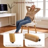 image:imageVINGLI Cute CloudBack Armless Vanity Chair with No Wheels Modern Desk Chair with 4 Solid Wood Legs for Girls Plush Chenille Velvet Comfy Makeup Accent Chair for BedroomLiving RoomOffice BeigeBeige