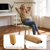 image:imageVINGLI Cute CloudBack Armless Vanity Chair with No Wheels Modern Desk Chair with 4 Solid Wood Legs for Girls Plush Chenille Velvet Comfy Makeup Accent Chair for BedroomLiving RoomOffice BeigeGrass Green