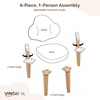 image:imageVINGLI Cute CloudBack Armless Vanity Chair with No Wheels Modern Desk Chair with 4 Solid Wood Legs for Girls Plush Chenille Velvet Comfy Makeup Accent Chair for BedroomLiving RoomOffice BeigeMustard Yellow