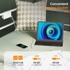 image:imageVINGLI Daybed with Trundle Bed Twin Charging Station and LED LightsHeavy Duty Metal Twin Daybed with Pop up Trundle for Living RoomBedroomGuest Room No Box Spring NeededBlackWhite
