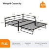 image:imageVINGLI Daybed with Trundle Bed Twin Charging Station and LED LightsHeavy Duty Metal Twin Daybed with Pop up Trundle for Living RoomBedroomGuest Room No Box Spring NeededBlackBlack