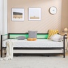 image:imageVINGLI Daybed with Trundle Bed Twin Charging Station and LED LightsHeavy Duty Metal Twin Daybed with Pop up Trundle for Living RoomBedroomGuest Room No Box Spring NeededBlackBlack