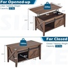 image:imageVINGLI Farmhouse Lift Top Coffee Table Coffee Tables for Living Room with Storage ShelfHidden Compartment Mesa De Centro para Sala Rustic BrownEspresso