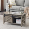 image:imageVINGLI Farmhouse Lift Top Coffee Table Coffee Tables for Living Room with Storage ShelfHidden Compartment Mesa De Centro para Sala Rustic BrownGrey