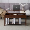 image:imageVINGLI Farmhouse Lift Top Coffee Table Coffee Tables for Living Room with Storage ShelfHidden Compartment Mesa De Centro para Sala Rustic BrownRustic Brown