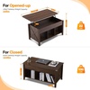 image:imageVINGLI Farmhouse Lift Top Coffee Table Coffee Tables for Living Room with Storage ShelfHidden Compartment Mesa De Centro para Sala Rustic BrownRustic Brown