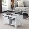image:imageVINGLI Farmhouse Lift Top Coffee Table Coffee Tables for Living Room with Storage ShelfHidden Compartment Mesa De Centro para Sala Rustic BrownWhite Charcoal
