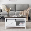 image:imageVINGLI Farmhouse Lift Top Coffee Table Coffee Tables for Living Room with Storage ShelfHidden Compartment Mesa De Centro para Sala Rustic BrownWhite Oak