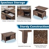 image:imageVINGLI Farmhouse Lift Top Coffee Table Coffee Tables for Living Room with Storage ShelfHidden Compartment Mesa De Centro para Sala Rustic BrownWhite Oak