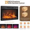 image:imageVINGLI Fireplace TV Stand for up to 70 inch TVs Fluted Entertainment Center with Electric Fireplace Heater amp Adjustable Shelves Fireplace Media Console Table for Living Room OakOak