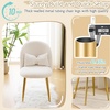 image:imageVINGLI Fluffy Girls Vanity Chair with Back amp PillowCute Small Cozy Desk Chair No WheelsComfy Makeup Ch with Ajustable Gold Legsfor BedroomLiving RoomSmall SpacePinkWhiteteddy Fleece