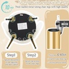 image:imageVINGLI Fluffy Girls Vanity Chair with Back amp PillowCute Small Cozy Desk Chair No WheelsComfy Makeup Ch with Ajustable Gold Legsfor BedroomLiving RoomSmall SpacePinkWhitevelvet