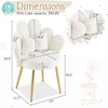 image:imageVINGLI Fluffy Girls Vanity Chair with Back amp PillowCute Small Cozy Desk Chair No WheelsComfy Makeup Ch with Ajustable Gold Legsfor BedroomLiving RoomSmall SpacePinkWhitevelvet