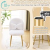 image:imageVINGLI Fluffy Girls Vanity Chair with Back amp PillowCute Small Cozy Desk Chair No WheelsComfy Makeup Ch with Ajustable Gold Legsfor BedroomLiving RoomSmall SpacePinkWhiteplush