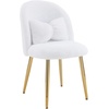image:imageVINGLI Fluffy Girls Vanity Chair with Back amp PillowCute Small Cozy Desk Chair No WheelsComfy Makeup Ch with Ajustable Gold Legsfor BedroomLiving RoomSmall SpacePinkWhiteplush
