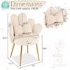image:imageVINGLI Fluffy Girls Vanity Chair with Back amp PillowCute Small Cozy Desk Chair No WheelsComfy Makeup Ch with Ajustable Gold Legsfor BedroomLiving RoomSmall SpacePinkBeigevelvet
