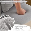 image:imageVINGLI Fluffy Girls Vanity Chair with Back amp PillowCute Small Cozy Desk Chair No WheelsComfy Makeup Ch with Ajustable Gold Legsfor BedroomLiving RoomSmall SpacePinkGreyplush