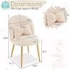 image:imageVINGLI Fluffy Girls Vanity Chair with Back amp PillowCute Small Cozy Desk Chair No WheelsComfy Makeup Ch with Ajustable Gold Legsfor BedroomLiving RoomSmall SpacePinkKhakiplush
