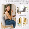 image:imageVINGLI Fluffy Girls Vanity Chair with Back amp PillowCute Small Cozy Desk Chair No WheelsComfy Makeup Ch with Ajustable Gold Legsfor BedroomLiving RoomSmall SpacePinkGreyplush
