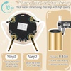 image:imageVINGLI Fluffy Girls Vanity Chair with Back amp PillowCute Small Cozy Desk Chair No WheelsComfy Makeup Ch with Ajustable Gold Legsfor BedroomLiving RoomSmall SpacePinkBeigevelvet