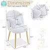 image:imageVINGLI Fluffy Girls Vanity Chair with Back amp PillowCute Small Cozy Desk Chair No WheelsComfy Makeup Ch with Ajustable Gold Legsfor BedroomLiving RoomSmall SpacePinkWhiteplush