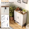 image:imageVINGLI Fluted Shoe Cabinet with Drawer and Doors Wooden Entryway Shoe Storage Cabinet with Adjustable Shelves Modern Tall Shoe Organizer with Gold Metal Legs for Hallway Living Room Bedroom OakRustic White  Vintage Brown