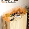 image:imageVINGLI Fluted Shoe Cabinet with Drawer and Doors Wooden Entryway Shoe Storage Cabinet with Adjustable Shelves Modern Tall Shoe Organizer with Gold Metal Legs for Hallway Living Room Bedroom OakNatural Oak