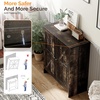 image:imageVINGLI Fluted Shoe Cabinet with Drawer and Doors Wooden Entryway Shoe Storage Cabinet with Adjustable Shelves Modern Tall Shoe Organizer with Gold Metal Legs for Hallway Living Room Bedroom OakDark Rustic Oak