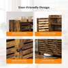 image:imageVINGLI Fluted Shoe Cabinet with Drawer and Doors Wooden Entryway Shoe Storage Cabinet with Adjustable Shelves Modern Tall Shoe Organizer with Gold Metal Legs for Hallway Living Room Bedroom OakRustic Brown
