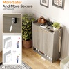 image:imageVINGLI Fluted Shoe Cabinet with Drawer and Doors Wooden Entryway Shoe Storage Cabinet with Adjustable Shelves Modern Tall Shoe Organizer with Gold Metal Legs for Hallway Living Room Bedroom OakGrey Oak