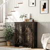 image:imageVINGLI Fluted Shoe Cabinet with Drawer and Doors Wooden Entryway Shoe Storage Cabinet with Adjustable Shelves Modern Tall Shoe Organizer with Gold Metal Legs for Hallway Living Room Bedroom OakDark Rustic Oak
