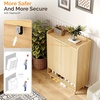 image:imageVINGLI Fluted Shoe Cabinet with Drawer and Doors Wooden Entryway Shoe Storage Cabinet with Adjustable Shelves Modern Tall Shoe Organizer with Gold Metal Legs for Hallway Living Room Bedroom OakNatural Oak