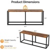 image:imageVINGLI Industrial Dining Bench for Dining Room 472 Inch Rustic Brown Kitchen Table Bench HeavyDuty Metal Frame Dining Table Bench with NonSlip Foot Pads for Entryway Living Room amp Small SpacesBrown