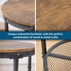 image:imageVINGLI Industrial Round End Table  20 Metal amp Wooden Side Table for Couch amp Living RoomRustic Brown