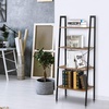 image:imageVINGLI Ladder Shelf 4Tier Industrial Bookcase Free Standing Ladder Bookshelf with Metal Frame and Rustic Wood Plant Storage Shelf for Office Living Room Kitchen Bedroom Bathroom4tier