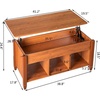 image:imageVINGLI Lift Top Coffee Table Modern Wooden Coffee Table with Hidden Storage Multifunctional Coffee Table with Three Open Shelves for Living Room Reception Room OakOak