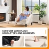 image:imageVINGLI Linen Fabric Accent Chairs Set of 2 Grey Modern Upholstered Armchair Comfy Sofa Chair Living Room Bedroom Furniture for ApartmentBeige