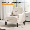 image:imageVINGLI Linen Fabric Accent Chairs Set of 2 Grey Modern Upholstered Armchair Comfy Sofa Chair Living Room Bedroom Furniture for ApartmentBeige