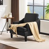 image:imageVINGLI Linen Fabric Accent Chairs Set of 2 Grey Modern Upholstered Armchair Comfy Sofa Chair Living Room Bedroom Furniture for ApartmentBlack